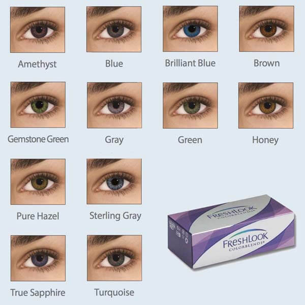 Freshlook Color Chart For Dark Eyes